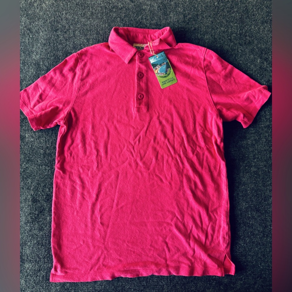 NWT Jungmaven Preston Polo Shirt - Pink Grapefruit / S